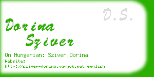 dorina sziver business card